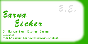 barna eicher business card